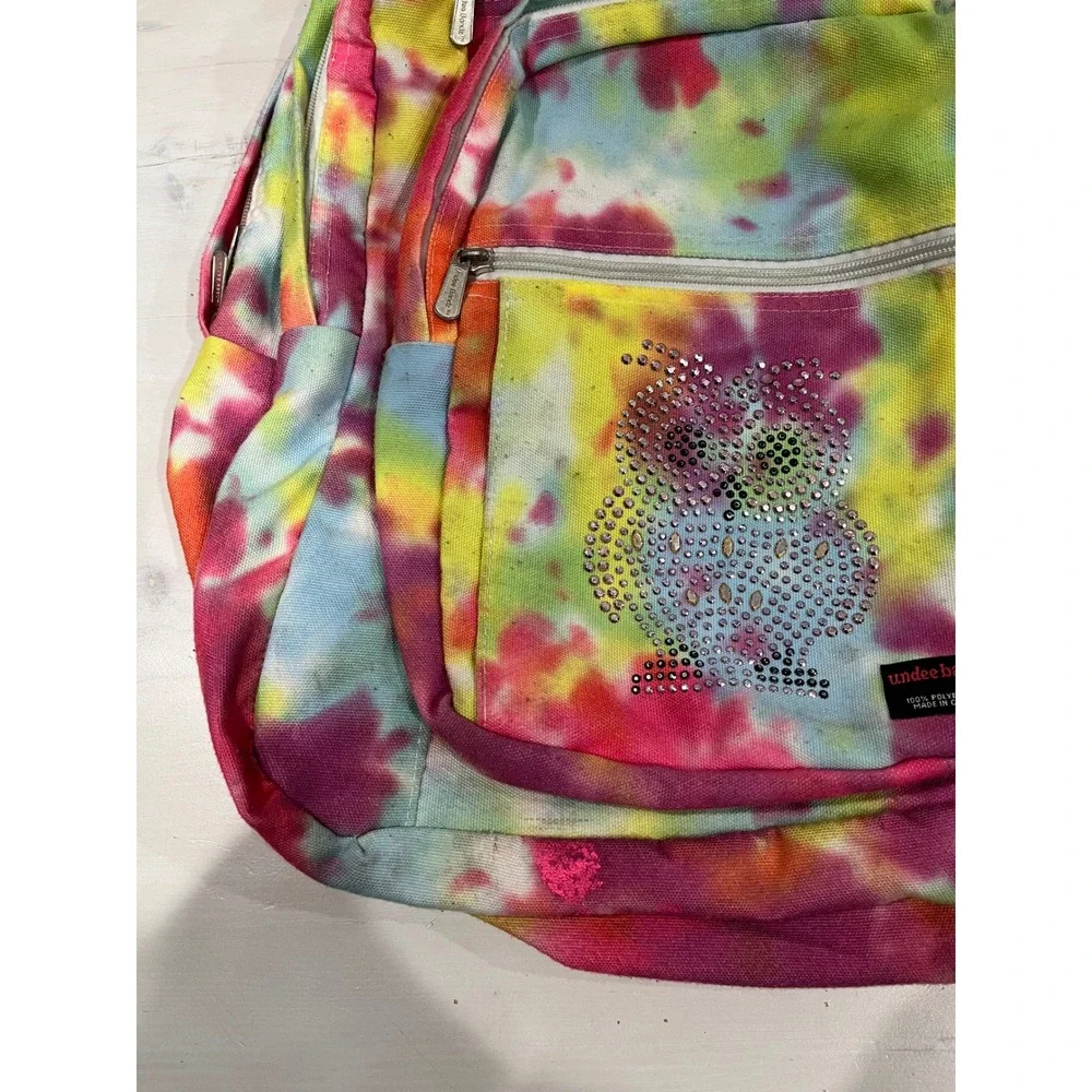 Undee Bandz‎ rare Tie Dye Backpack Owl Rhinestone School Travel backpack Bag